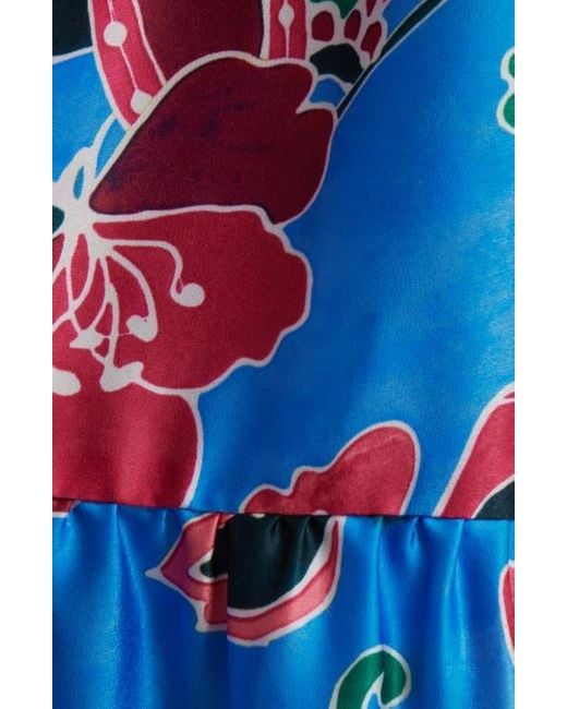 Eliza J Blue Floral Tiered Maxi Dress