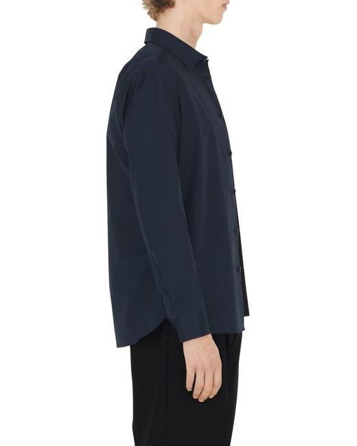 Burberry Blue Sherfield Equestrian Knight Stretch Cotton Button-Up Shirt for men