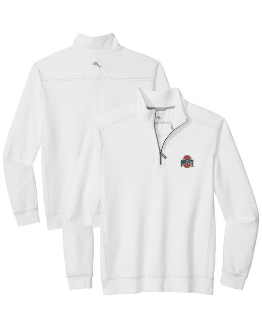 Tommy Bahama White Ohio State Buckeyes Montego Bay Half-Zip Jacket for men