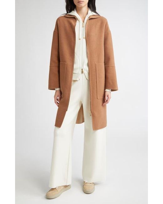 Eleventy White Cashmere Blend Zip Hoodie