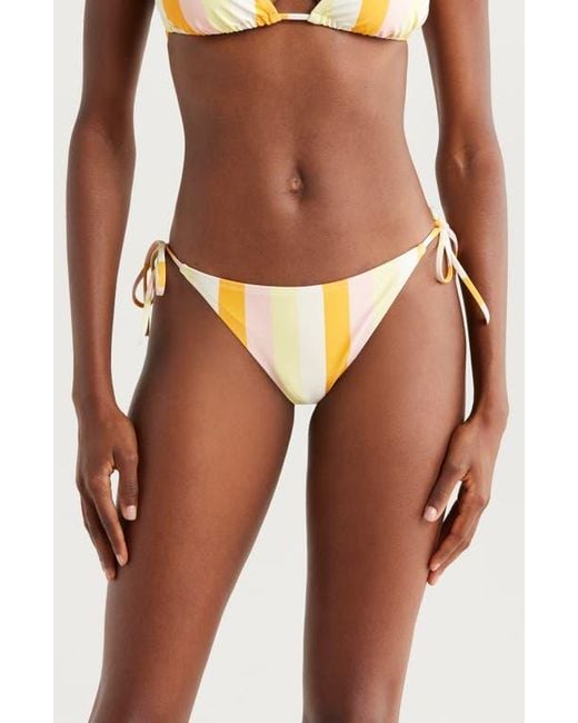 Solid & Striped Brown The Iris Side Tie Bikini Bottoms