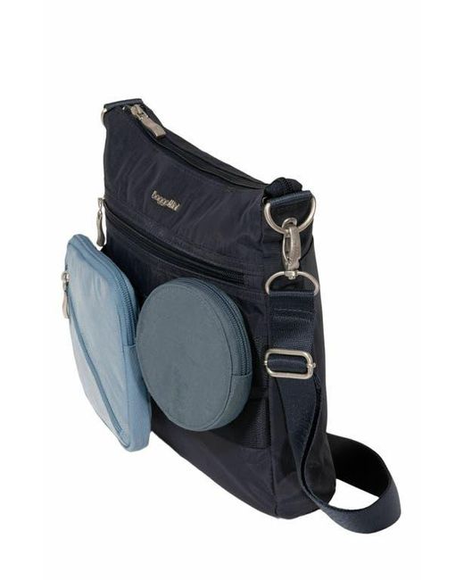Baggallini Blue Snap & Go Modular Slim Crossbody Bag