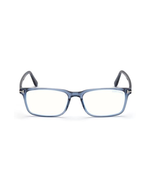 Tom Ford Multicolor 56Mm Rectangular Light Blocking Optical Glasses for men