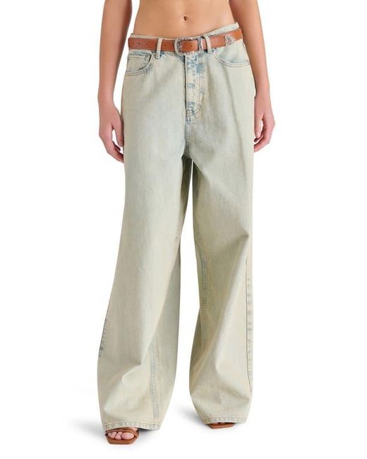 Steve Madden Natural Magnus Low Rise Wide Leg Jeans