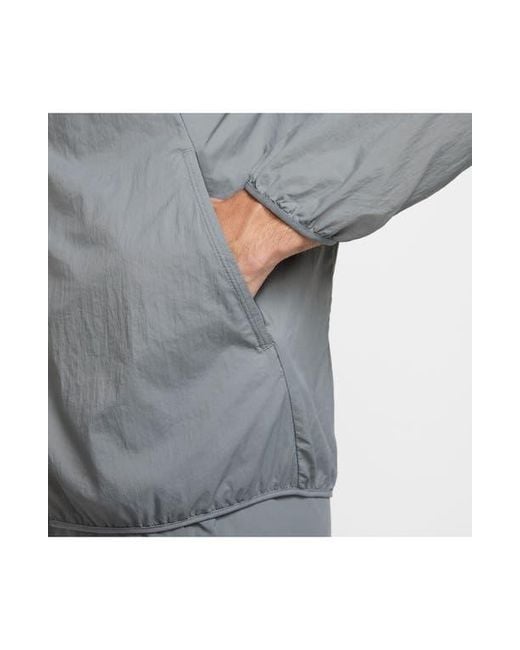 Nike Gray Stride Dri-Fit Uv Hooded Running Jacket for men