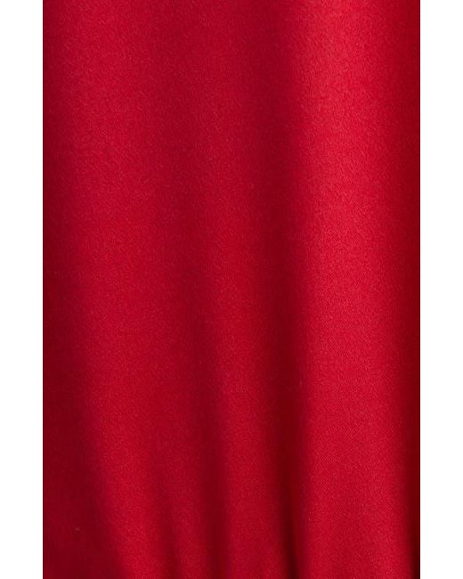 Balenciaga Red Hybrid Mixed Media Tie Waist Silk & Cotton Dress