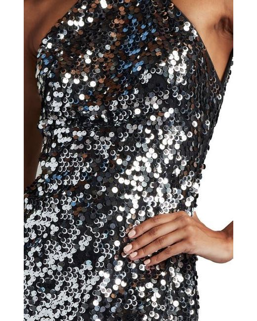 SHO by Tadashi Shoji Black Sequin Sleeveless Minidress