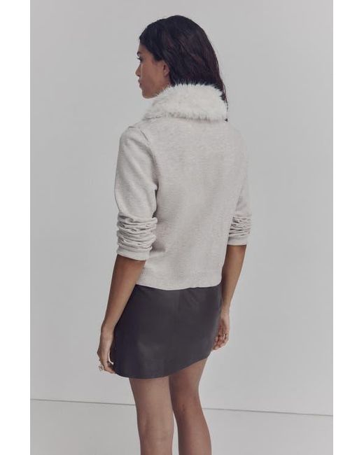 H&M White Collared Cardigan