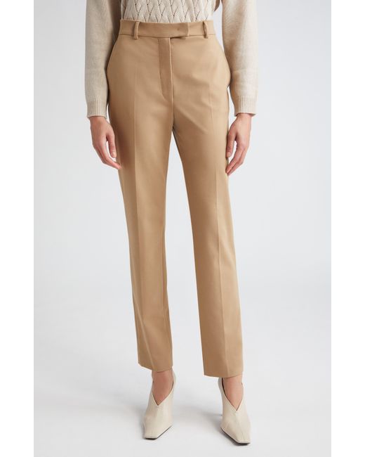 Max Mara Studio Natural Ananas Stretch Jersey Ankle Trousers