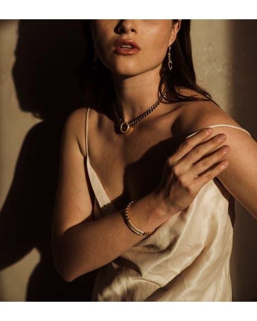 ZARUX Metallic Circle Cuban Choker