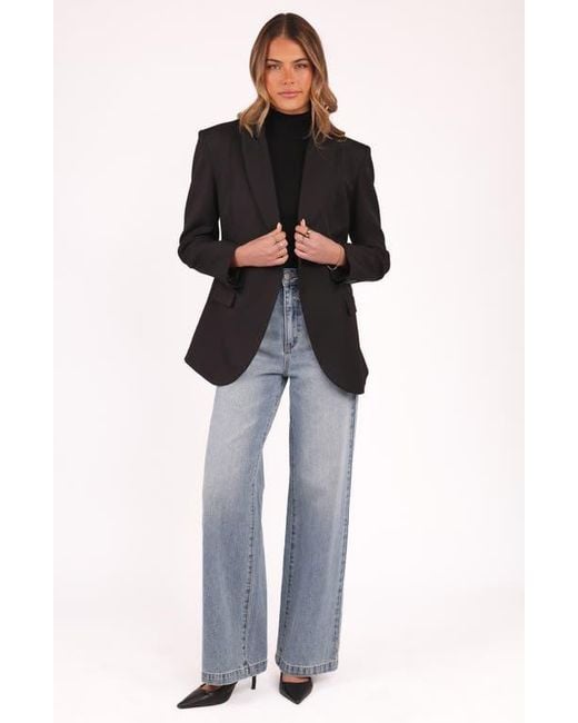 Petal & Pup Black Danity One-Button Blazer