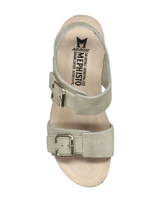 Mephisto Metallic Lissandra Platform Wedge Sandal