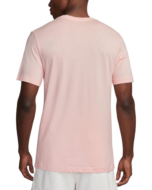 Nike Pink Jumpman Embroidered T-shirt for men