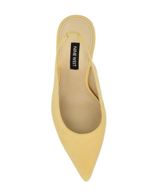 Nine West Metallic Feather Slingback Pump