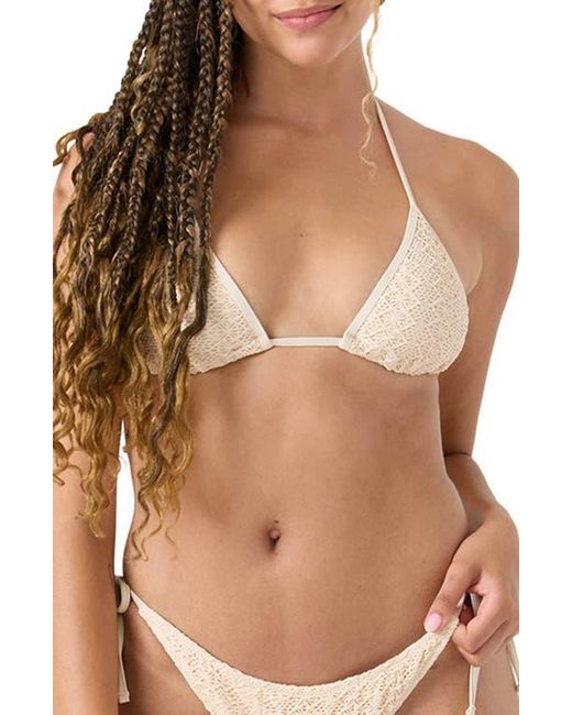 Roxy Brown Mini Tiki Triangle Bikini Top