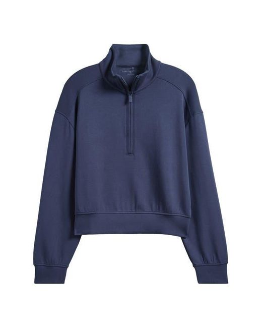 Travis Mathew Blue Skyloft Soft Echo Half Zip Pullover