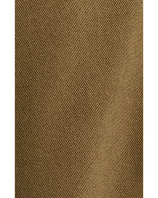 Theory Green Brushed Stretch Cotton Chinos for men