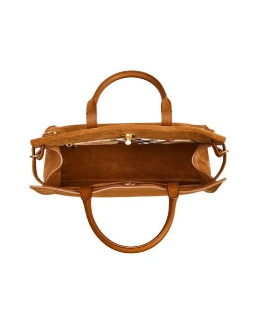 Burberry Brown Medium Cotswolds Suede Tote
