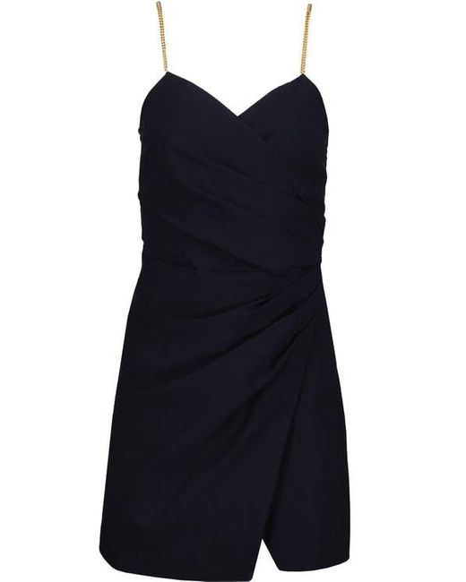 Bishop + Young Blue Malone Faux Wrap Dress