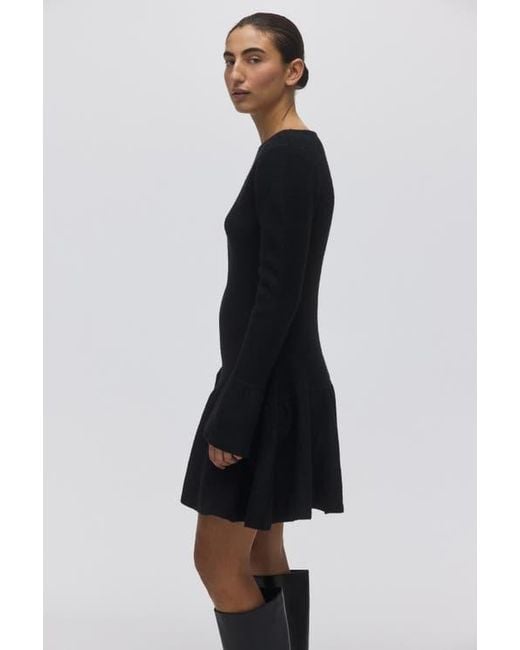 h&m black knit dress Women's Black Rib-Knit Dress