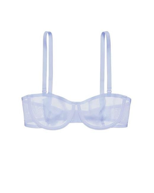 CUUP Blue The Balconette Mesh Underwire Bra