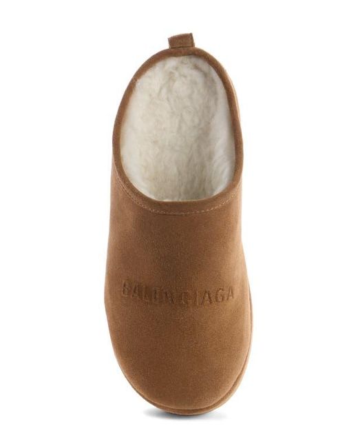 Balenciaga Brown Alaska Slide Platform Clog