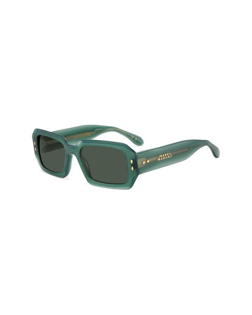 Isabel Marant Green 53mm Rectangular Sunglasses