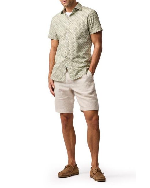 Rodd & Gunn Green Avonside Short Sleeve Organic Cotton Button-Up Shirt for men