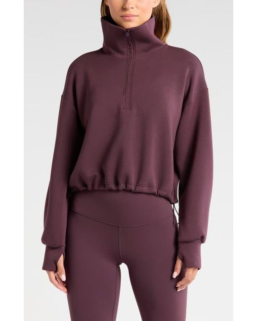 Zella Purple Soft Modal Blend Half Zip Pullover