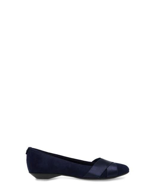 Anne Klein Blue Oalise Pointed Toe Flat