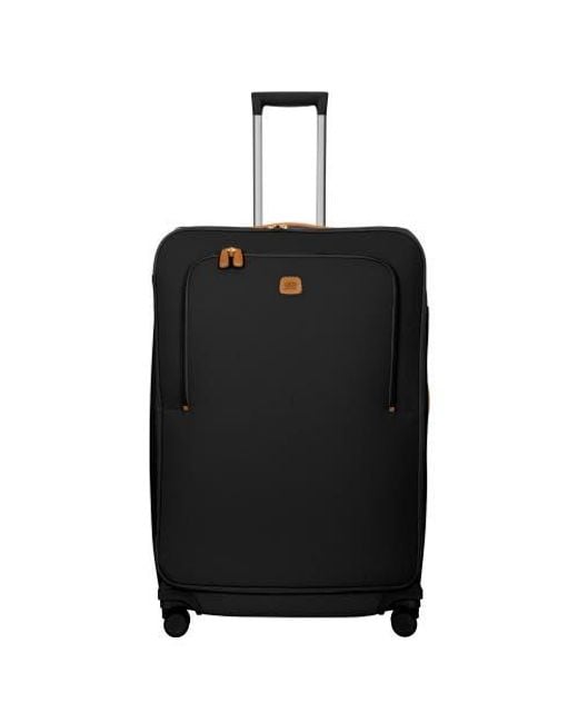 Bric's Black Firenze Softside 32 X-Large Checked Compound Spinner Luggage