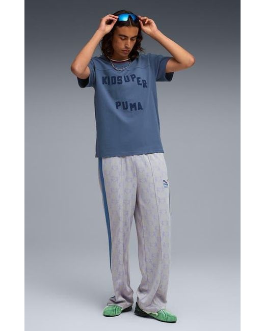 PUMA Blue X Kidsuper Mcfc Appliqué Cotton Graphic T-Shirt for men