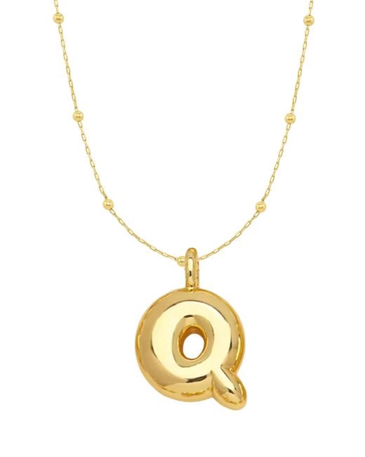 Emma Rae Metallic 14K Plated Bubble Initial Pendant Necklace