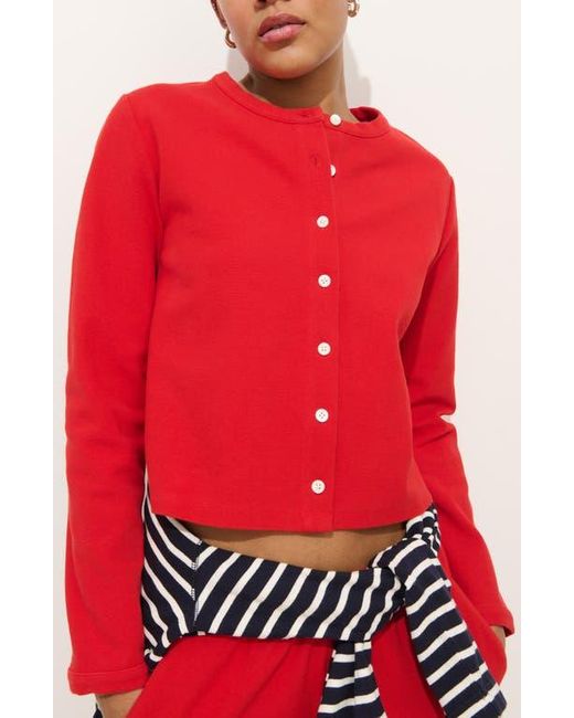 Alex Mill Red Coco Sport Stretch Cotton Cardigan