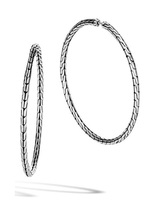 John Hardy Metallic Classic Chain Large Hoop Earrings