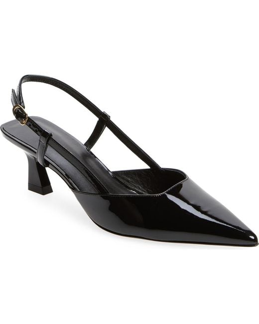 Stuart Weitzman Black Vinnie 50 Slingback Pump