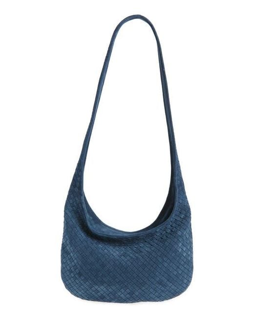 Bottega Veneta Blue Veneto Intrecciato Leather Messenger Bag for men