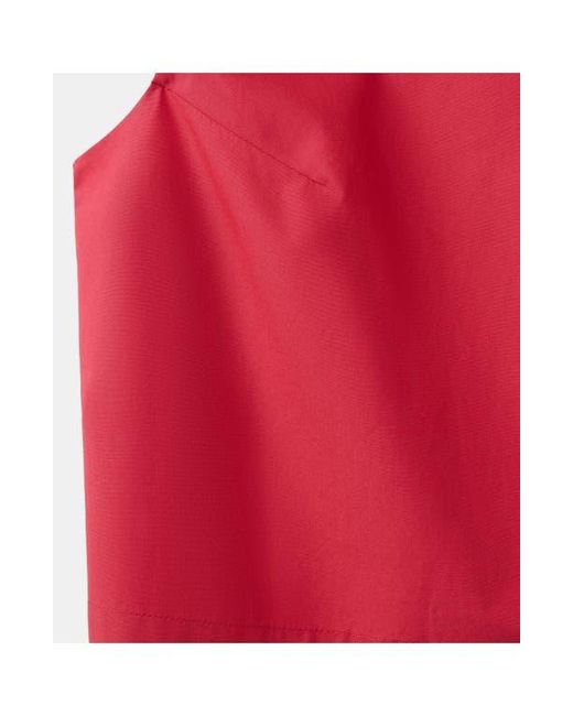 Mango Red Back Button Crop Top