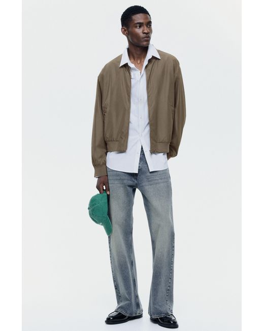 H&M Brown Lightweight Bomber Jacket for men