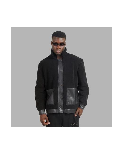 Blvck Paris Black Blvck Shearling Jacket for men