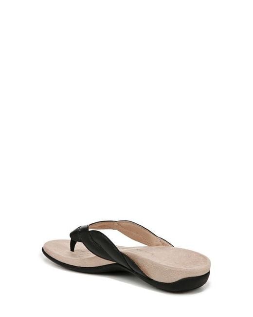 Vionic Black Bella Braid Flip Flop