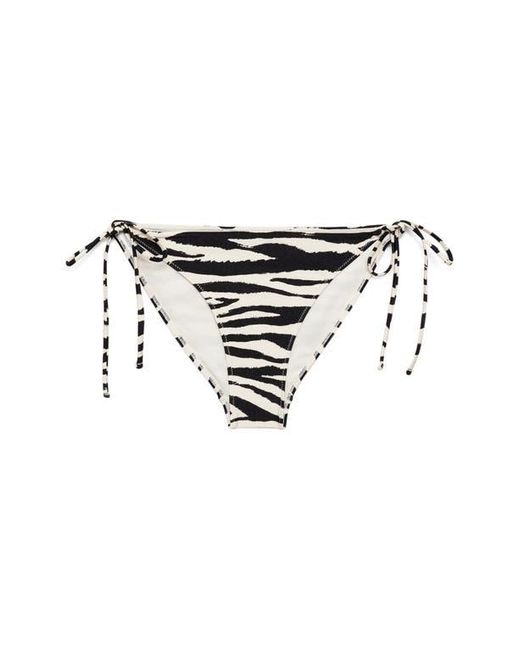Mango Black Zebra Tie Side Bikini Bottoms
