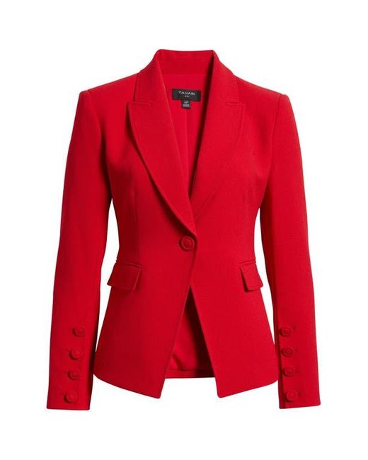 Tahari Red One-Button Blazer