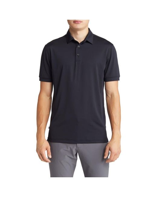 Mizzen+Main Black Versa Solid Golf Polo for men
