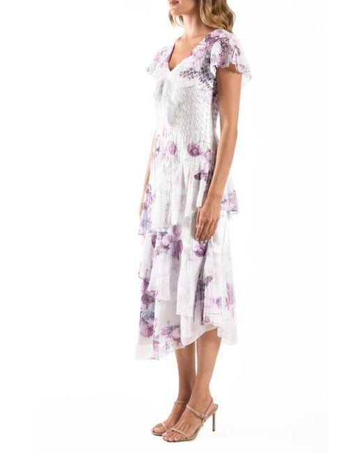 sequin embroidered babydoll dress in seafoam Floral high neck mini long sleeve dress Johanna Ortiz Expedition Midi Color:Turquoise Bloom