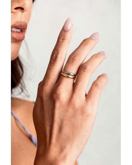 Mint & Lily White Organic Stacking Ring Set