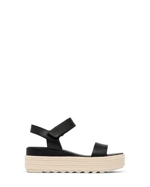 Sorel Black Cameron Flatform Sandal