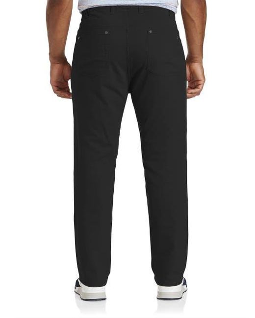 True Nation by DXL Black 5-Pocket Everyday Stretch Twill Pants for men
