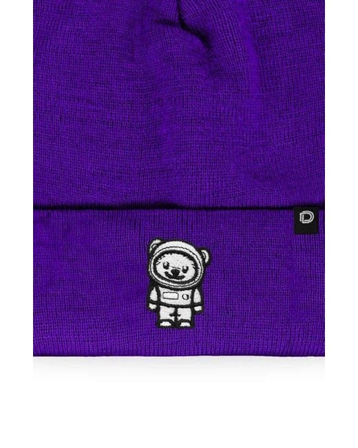 Alix Purple Ice Bear Beanie for men