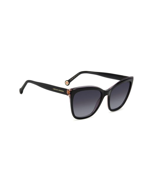 Carolina Herrera Blue 55mm Cat Eye Sunglasses